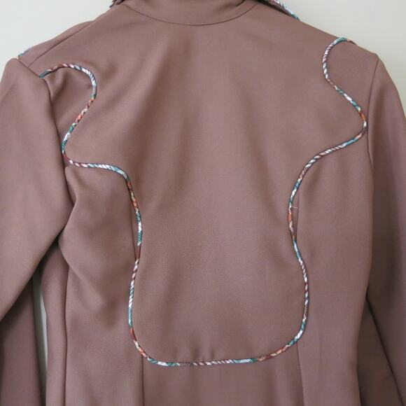 VINTAGE 70s Equitation Collection Dickson Jenkins Jacket/Shirt Size 10/32 Brown - Picture 7 of 8